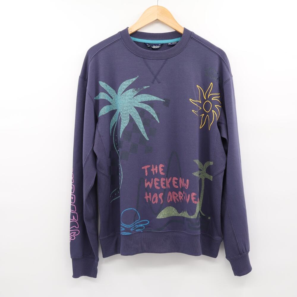 Chubbies NWT Men's Sz M Sky’s Out Thighs Out Blue Oversized Sweatshirt - Picture 2 of 9